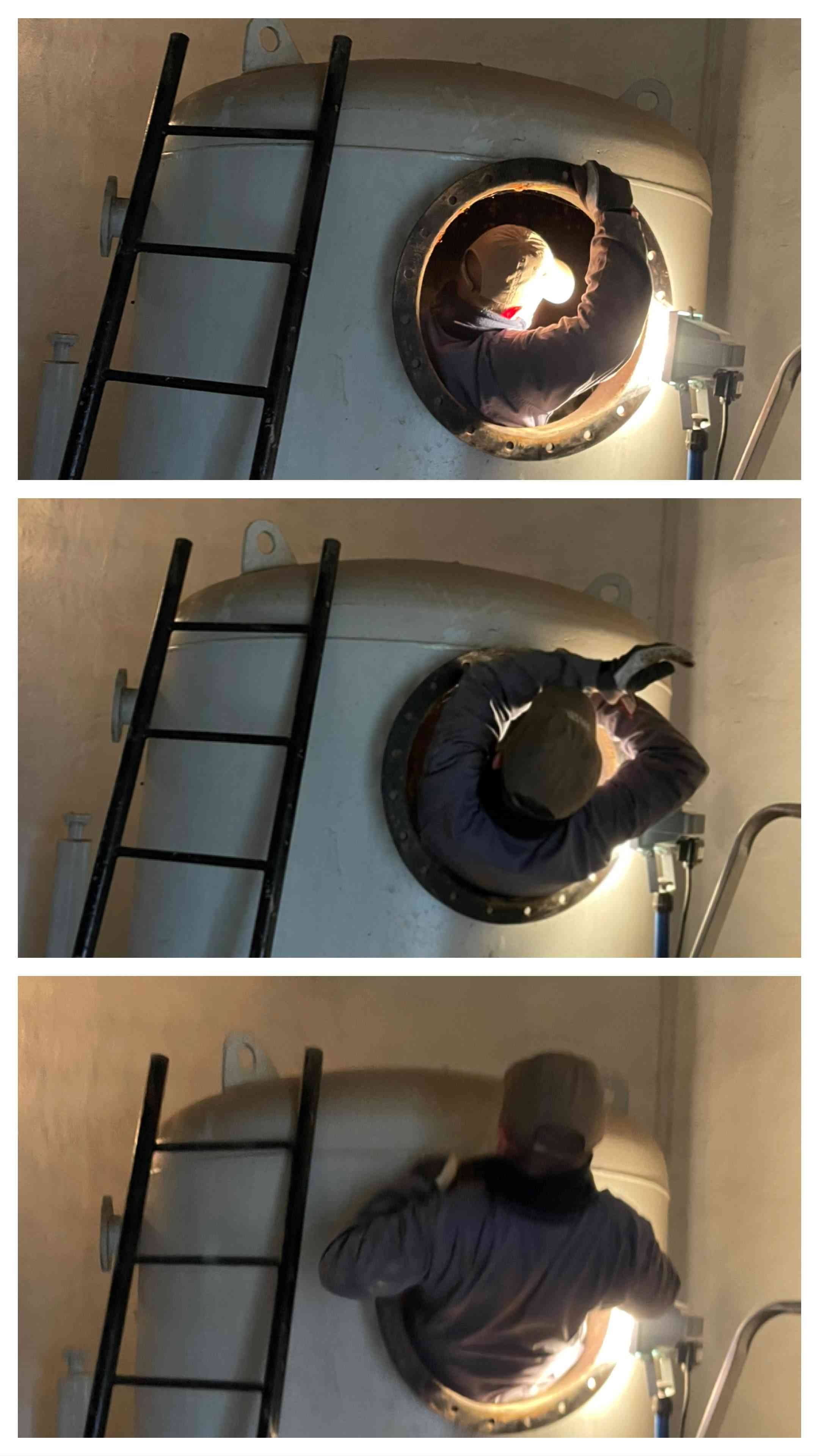 Accès à l'intérieur du filtre par un 
