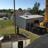 Mise en place de la grue