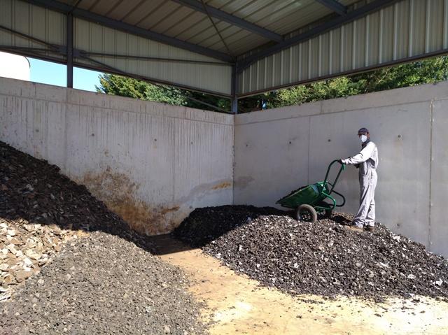 Stockage boues sechees